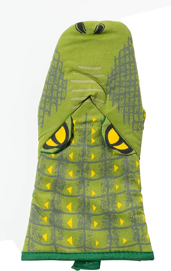 Novelty 3D Alligator Souvenir Oven Mitt Green