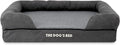 The Dog's Bed Replacement Outer Cover ONLY (Outer Cover ONLY - NO Bed, NO Waterproof Inner) for The Dog's Bed, Washable Plush Fabric, Large Grey Plush, Veterinary Approved