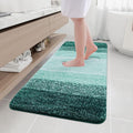 Arotive Microfiber Bathroom Rugs, Shaggy Soft and Absorbent Bath Rug, Non-Slip, Thick Plush Machine Washable Dry Bath Mats for Bathroom, Tub and Shower, 59x24, Dark Green, Rectangular