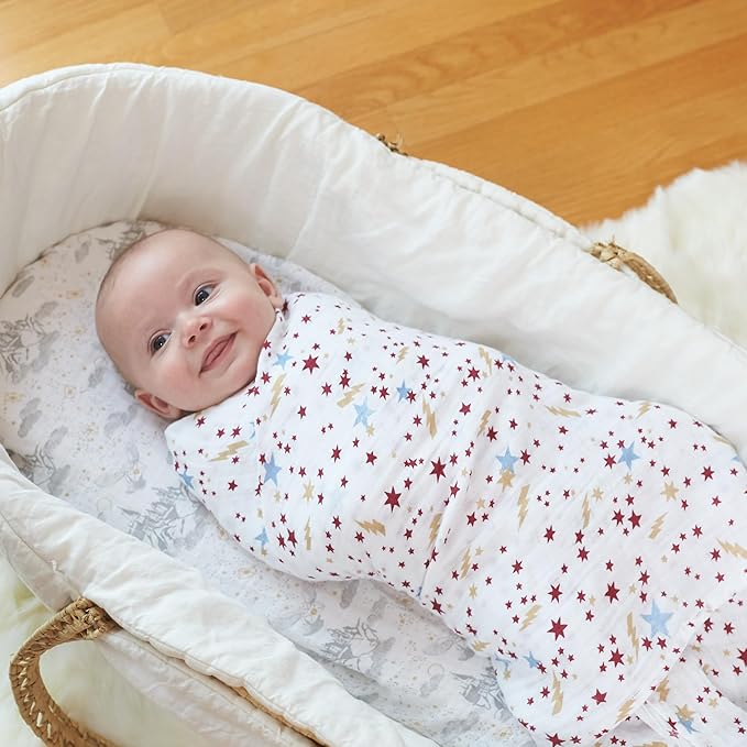 aden + anais Boutique Muslin Swaddle Blanket for Baby Girls and Boys, Newborn Receiving Blanket for Swaddling, 100% Muslin Cotton Swaddle Wrap,4 Pack, Harry Potter