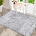 COMSLE Door Mat, Front Door Mat Indoor for Entrance Faux Wool Absorbent Non Slip Modern Throw Rug for Entryway Hallway Muddy Paws - Pet Friendly, 24x36 Inches,Grey Machine Washable