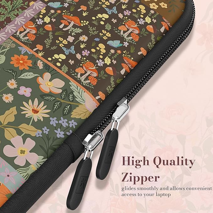 iCasso Laptop Sleeve 13 inch for MacBook Air 13-13.6 inch M3/M2/M1, Cute Laptop Sleeve for MacBook Pro 13 inch, Slim Protective Travel Carrying Case for MacBook Pro 14'', Chromebook HP Dell, Brown