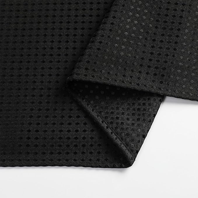meioro Black Shower Curtain, Waffle Weave 256GSM Heavy Duty Textured Fabric Shower Curtains for Bathroom Hotel Spa, Luxury Weighted Polyester Cloth Bath Curtain Set with 12 Hooks, 72Wx96H