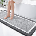 OLANLY Bathroom Rugs 59x24, Extra Soft and Absorbent Microfiber Bath Mat, Non-Slip, Machine Washable, Quick Dry Shaggy Bath Carpet, Suitable for Bathroom Floor, Tub, Shower (Long, Dark Grey)