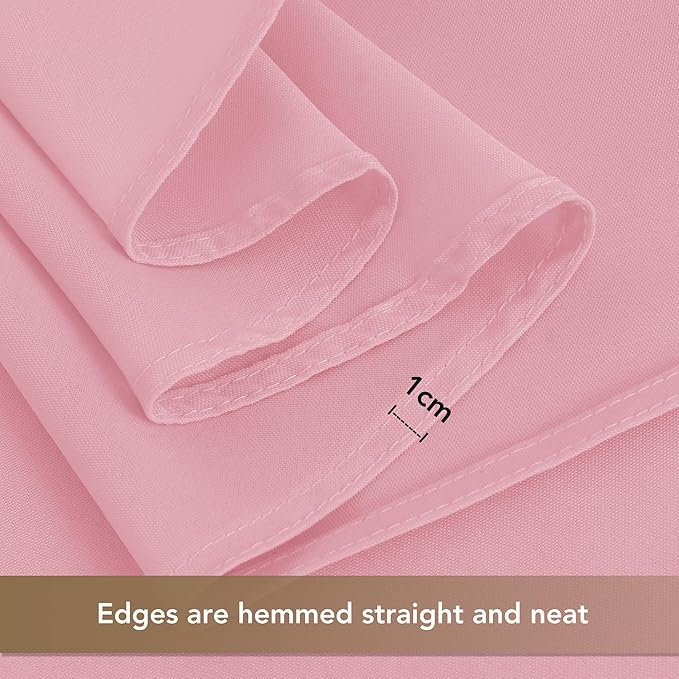 sancua Rectangle Tablecloths for 8 Foot Tables, 6 Pack - Washable Polyester Fabric Table Cloth for Wedding Christmas Party, Birthday, Banquet Reception, 60x120 Inch, Pink