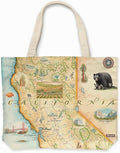 Xplorer Maps Canvas Tote Bag with Handles, Cloth Grocery Shopping Bag, Reusable & Eco-friendly Bag, 100% Cotton, Washable