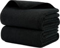 MICROFI New Microfiber Hair Drying Salon Towels, Quick Dry, Lint Free, 2 Pack (Black)