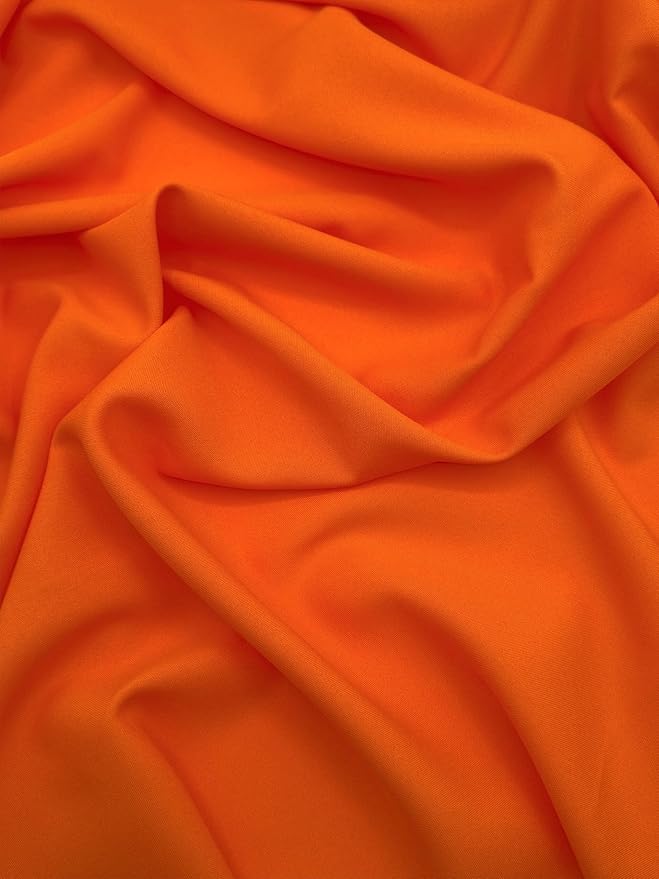 EOVEA - Polyester Poplin Fabric by The Yard – 100% Polyester, 60” Wide Durable Versatile Material for Apparel, Home Décor, Crafts, Tablecloths, Curtains, Drapes, Sewing & DIY Projects (Orange,15 Yard)