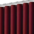 PANGSINNE Long Burgundy Fabric Shower Curtain - Waffle Textured Tall Heavy Duty Cloth Shower Curtains for Bathroom, 256GSM Large Hotel Spa Luxury Bath Curtain Set with 12 Hooks(72Wx78H, Burgundy)