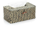 Sumnacon Tissue Box Cover Rectangle Tissue Box Seagrass Tissue Box Holder Woven Tissue Holder Decorative Tissue Cover for Bathroom Tissue Box Cover Rectangular for Home Office Table,Mixed Black