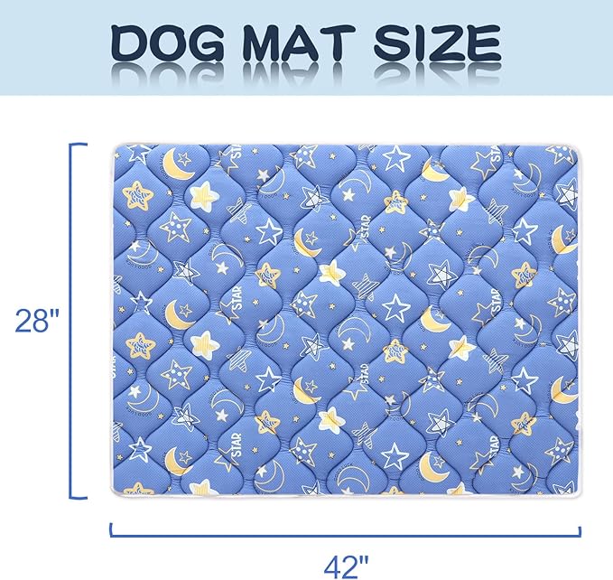Bubble bear Dog Crate Mat - Ultra Soft, Washable & Anti-Slip Kennel Pad for Small/Medium/Large Dogs, Dark-Hued to Hide Stains (42"x28")