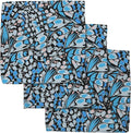 GEOMETRY Kitchen Dish Cloths - Spring & Summer Collection - Premium Dishcloths with Geoweave - Absorbent & Fast Drying Kitchen Towels - Blue Garden Wings, 10" x 10" - 3-Pack