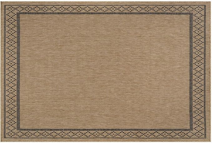 Easy Jute Rugs 2x3 Frame Natural Color Living Room Indoor Outdoor Door Mat for Patio and Kitchen Rug High Traffic Washable Easy to Clean Solid Boho Woven Design Carpet (2 x 3)