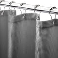 AmazerBath Extra Long Shower Curtain Waffle, Heavy Duty Fabric Shower Curtains with Waffle Weave Hotel Quality Bathroom Shower Curtains, 72 x 84 Inches (Grey)