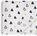 HECCEI Muslin Swaddle Blankets - Baby Muslin Blanket Large Swaddles 47 x 47 inches Breathable & Soft Baby Receiving Blanket Gender Neutral for Newborn Boys Girls, Tiny Sails