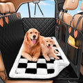IJVAE Hard Bottom Car Seat Cover for Dog swith Removable Soft Blankets,Scratch-Proof and Anti-Slip Car Dog Hammock for Large Dogs White for Car, SUV