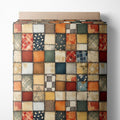 Vintage Patchwork Quilting Fabric Panel – 100% Cotton, 140 GSM, Pre-Cut 61 x 36.6 Inches – Premium Sewing Fabric for Quilts, Pillows, Bags, Baby Items & Crafts – Made in Turkey