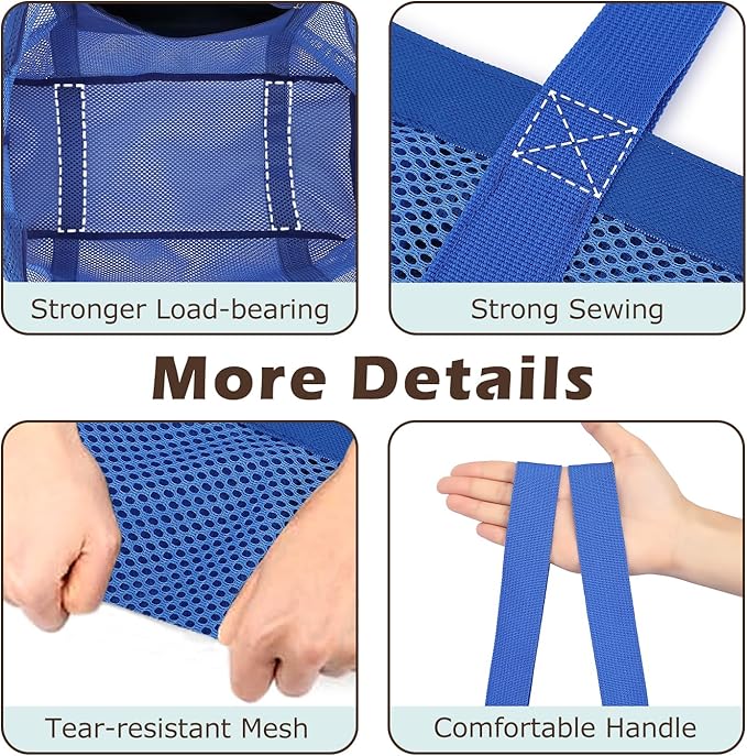 Fammart Mesh Beach Bag, Large Beach Tote Bags with Zipper, Toys Pool Bag for Family Travel Vacation Cruise Essentials