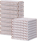 Kitinjoy Cotton 16 Pack Kitchen Towels and Dishcloths Sets, 16 x 25 Inch & 12 X 12 Inch Dish Towels Bulk, Super Soft and Absorbent Hand Towels for Kitchen Drying, Brown