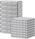 Kitinjoy Cotton 16 Pack Kitchen Towels and Dishcloths Sets, 16 x 25 Inch & 12 X 12 Inch Dish Towels Bulk, Super Soft and Absorbent Hand Towels for Kitchen Drying, Black