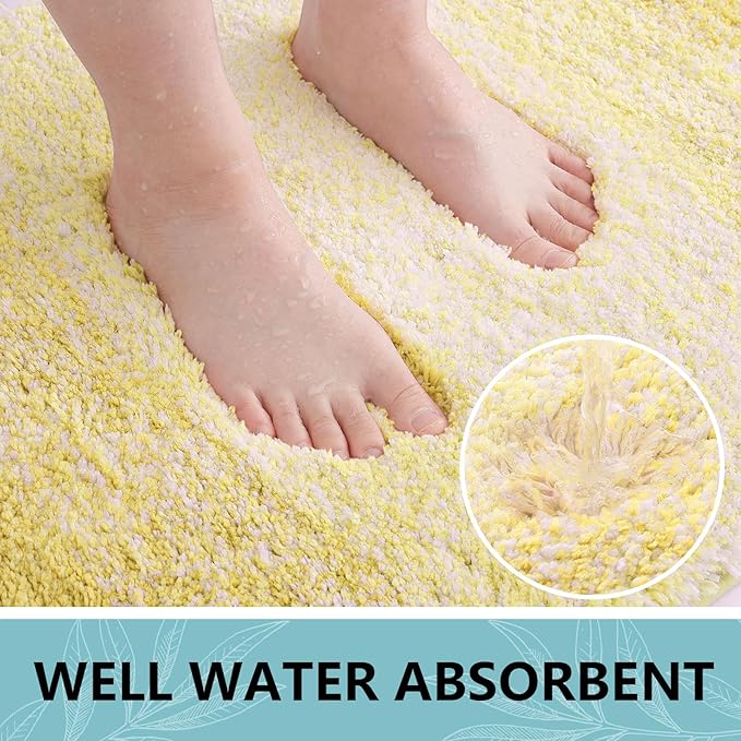 Arotive Microfiber Bathroom Rugs, Shaggy Soft and Absorbent Bath Rug, Non-Slip, Thick Plush Machine Washable Dry Bath Mats for Bathroom, Tub and Shower, 30x20, Olive Green, Rectangular