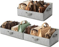 GRANNY SAYS Closet Organizers and Storage, Trapezoid Storage Bins, Gray, Dog Toy Bin, Storage Baskets for Shelves, Fabric Storage Bins with Handles, Clothing Organizer, Gray, 3-Pack
