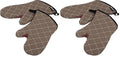 San Jamar 800FG13 BestGuard Commercial Heat Protection Up to 450° F Oven Mitts (Pair), 13" Length, Tan (Pack of 2)