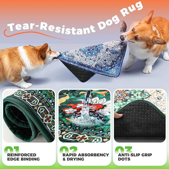Hompet 2 Pack Waterproof & Absorbent Dog Car Seat Cover Mat, Fits Most Dog Car Hammocks, Washable Reusable Backseat Protector Pad, Quick Dry Leak-Proof Non-Slip Pet Travel Mat for Cars, 28.5"x60"