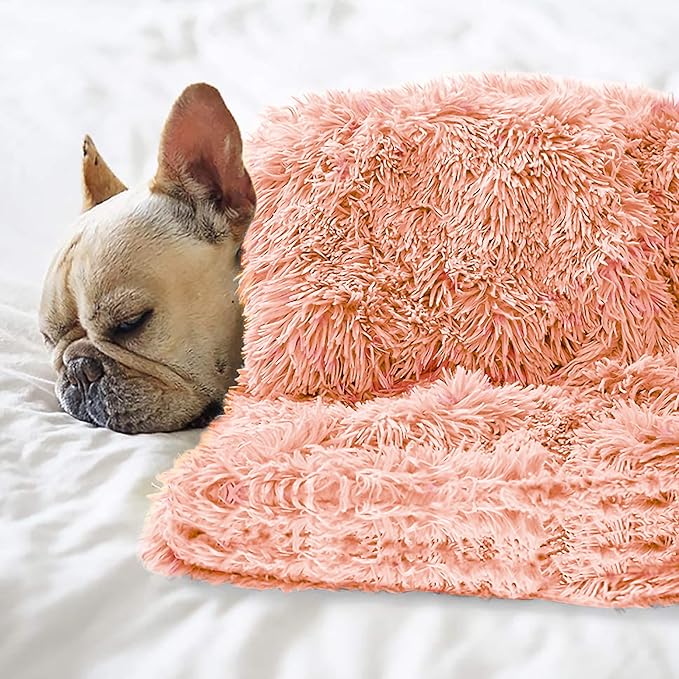 Petbuy Pet Dog Bed Blankets, Fluffy Fleece Dog Throw Blankets Sleep Mat,Soft Puppy Blankets Cat Kitten, S M L XL,Fuzzy Reversible Sherpa Blanket for Bed, Couch, Sofa, Travel,Washable & Lightweight