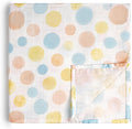 HECCEI Muslin Swaddle Blanket - Baby Muslin Blanket Large Swaddles 47 x 47 inches Breathable & Soft Baby Receiving Blanket Gender Neutral for Newborn Boys Girls, Bubble Play