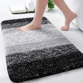 Arotive Microfiber Bathroom Rugs, Shaggy Soft and Absorbent Bath Rug, Non-Slip, Thick Plush Machine Washable Dry Bath Mats for Bathroom, Tub and Shower, 36x24, Black, Rectangular