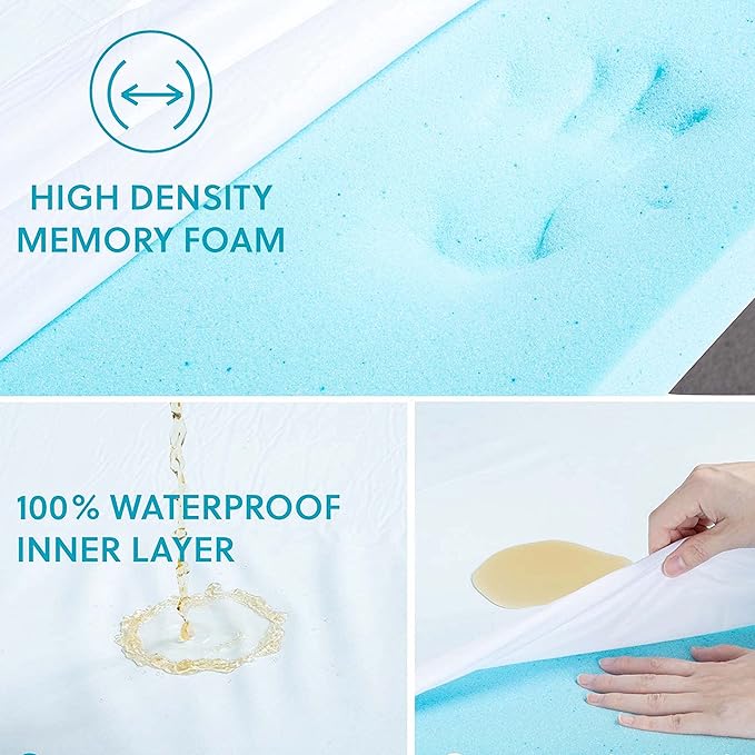 GOHOO PET Orthopedic Memory Foam Dog Bed, Cooling Dog Beds for Extra Large Dogs -Waterproof Pet Bed for Crate with Removable Washable Cover, XXL(47inch,110Lbs)