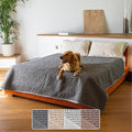 PAULATO BY GA.I.CO. Waterproof Blanket for Bed – King Absorbent Couch Cover – Machine Washable Stain-Resistant Pad for Large Sofa – Pets Cat & Dog Friendly Furniture Protector - Dark Grey