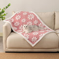 Yaning Waterproof Blanket for Dog Puppy Cat, Cute 3D Textured Flower Dog Blanket for Bed Couch Sofa, Soft Liquid Pee Proof Furniture Protector, 30"x40", Pink