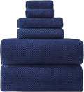 Akzpe 40x80 Inches Bath Sheets Towels for Adults Oversized Bath Towels Extra Large Luxury Super Soft Absorbent Quick Dry Microfiber (Navy Blue,6PCS)