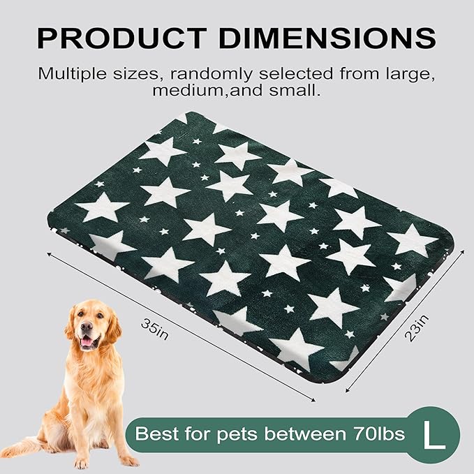 Wittop Washable Dog Bed Plush Orthopedic Outdoor Crate Mat with Non-Slip Bottom,Luxe Soft Kennel Pad for Pets, Cozy Cage Cushion & Pet Sleeping Mattress Large Sized,Medium,Small Dogs,36x24 inch,Green