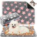 Clysee 4 Pack Self Heating Cat Bed Cat Self Warming Pad with Removable Cover Extra Warm Thermal Pet Pad Washable Pet Crate Mat Anti Slip Kennel for Indoor Outdoor Pets(Star,20 x 28 Inches)