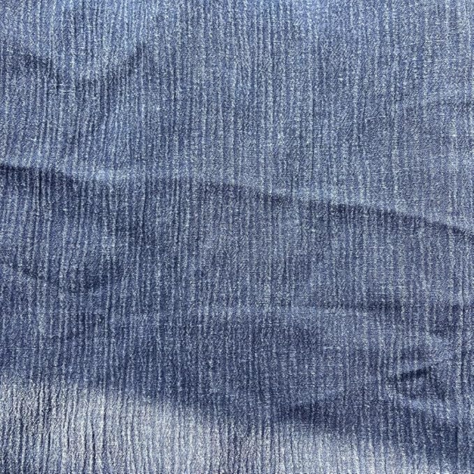 Linen Rayon Blend Fabric by The Linen Lab – Lightweight, Soft, Pre-Washed Material for Sewing, Clothing, Crafts & DIY (3 Yard pre Cut, Blue - Pigment Dyed)