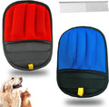 2Pcs Static Pet Hair Removal Glove,Reusable Electrostatic Pet Cat Dog Hair Remover Grooming Gloves Brush Tool for Couch, Furniture, Carpet, Car Seat,Dog Combs for Grooming Matting,Blue and Orange