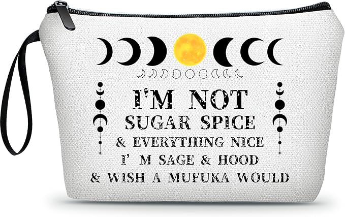 Spiritual Unusual Birthday Gift for Women Teenager Girl Small Cosmetic Makeup Bag for Purse Witch Stuff