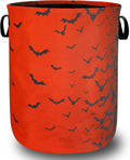 Bat Laundry Hamper Foldable Oxford Cloth Funny Bats Laundry Basket With Handle Portable Clothes Storage Basket Colorful Laundry Bag 18.9"x16.5" For Laundry Room/Bedroom/Bathrooms