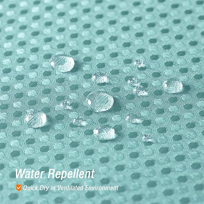 Gibelle Extra Long Shower Curtain 72 x 84, Tall Waffle Weave Textured Fabric Shower Curtain for Bathroom, Water Repellent, Machine Washable, Teal