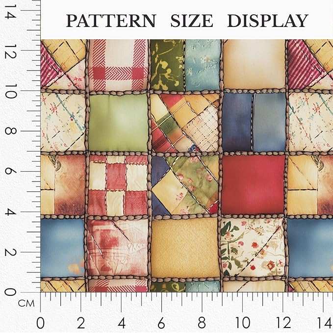 Harvest Cottage Patchwork Cotton Fabric – Premium Turkish Printed Cotton 140 GSM, Pre-Cut 61 x 36.6 Inches, Quilting & Sewing Fabric for Crafts, Home Decor & DIY Projects