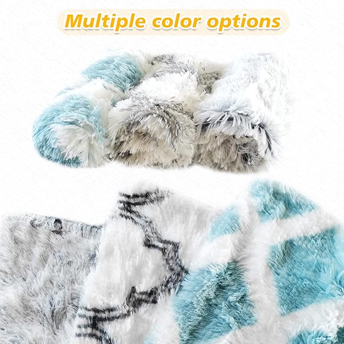 PJYuCien Fluffy Fleece Calming Pet Throw Blanket, Super Soft and Warm for Indoor Cats and Dogs, Large 30" * 40", Machine Washable, Grey Puppy Bed