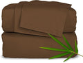 Pure Bamboo Queen Sheets, Genuine 100% Organic Viscose Derived from Bamboo Bed Sheet Set, Luxuriously Soft & Cooling, Double Stitching, 2 Year Quality Promise (Queen, Coconut Husk)