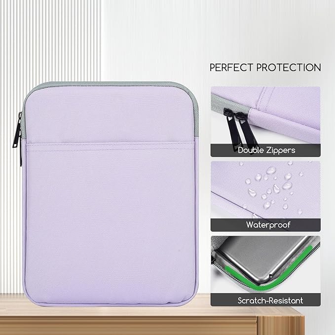 9.7-11" Tablet Carrying Sleeve Bag for Amazon Fire Max 11 Inch / 10.1" Fire HD 10 & 10 Plus/Fire HD 10 Kids & 10 Kids Pro,11" Inch iPad 11th / Pro M5 M4 / iPad Air 11 M3 M2 Protective Case(Purple)