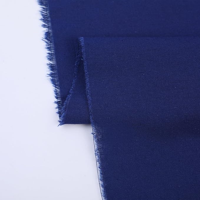 Cotton Fabric Natural Cotton Poplin Fabric by The Yard 100% Cotton, 59 Inches Wide Soft Embroidery Fabric Material for Quilting, Sewing, Crafts, Binding, Backing and Lining (Navy, 5 Yard)