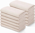 Homaxy 100% Cotton Waffle Weave Kitchen Towels - 12 Pack Soft and Absorbent Dish Towels - 16 x 26 Inches Quick Dry Hand Towels - Beige