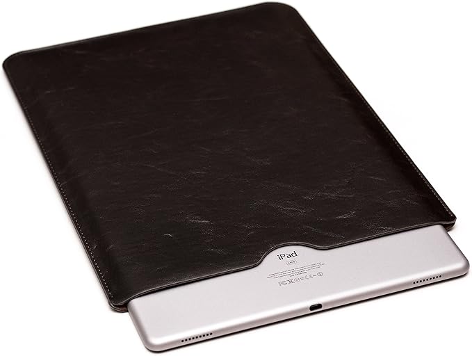 Dockem Executive Sleeve for iPad Air 5 (2022), Air 4 (2020), iPad Pro 11 (2022, 2021, 2020, 2018): Premium Synthetic/Vegan Leather Lined with Microfiber Felt: Slim, Slip-on Tablet Case [Dark Brown]