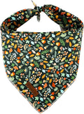 Fall Dog Bandana, UP URARA PUP Puppy Bandana for Small,Medium Dog, Comfortable Cotton Triangle Bid Scarf Dog, Pet Kerchief for Girl Boy Dogs or Cats, Fancy Fall Classic Dog Bid Scarf